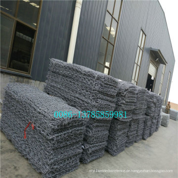 Heiß getaucht galvanisierte Gabion / PVC beschichtete Gabion Box / Galfan Gabion Korb Fabrik